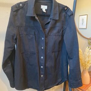 Women's Black Button-Up Jacket